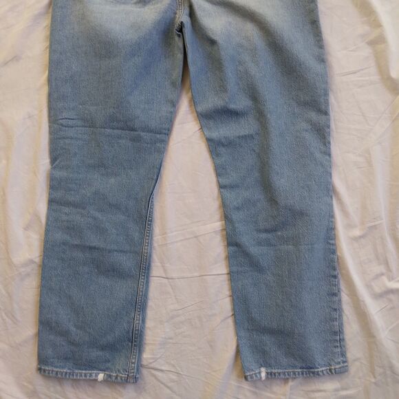Loft High Waist Straight Crop Jeans Light Wash Distressed Women's 28 6 - Picture 9 of 9